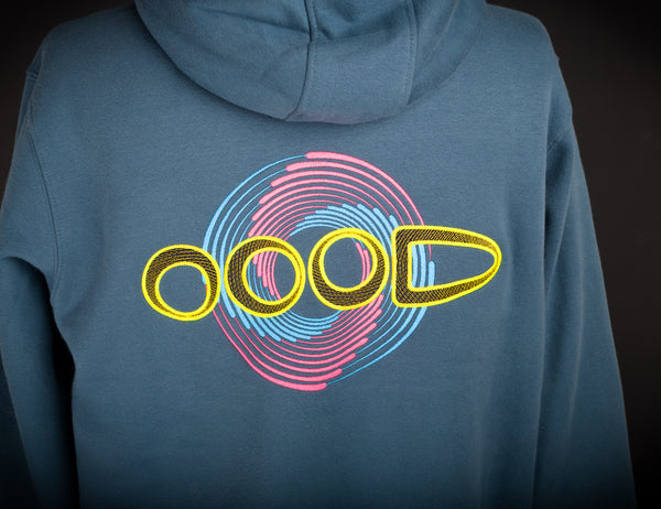 OOODIE Spiral in Fluro on Ocean Blue