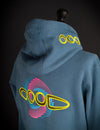 OOODIE Spiral in Fluro on Ocean Blue