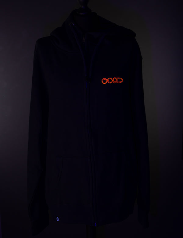 OOODIE Spiral in Fluro on French Navy