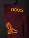 OOODIE Spiral in Fluro on Maroon