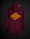 OOODIE Spiral in Fluro on Maroon
