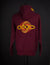 OOODIE Spiral in Fluro on Maroon