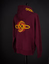 OOODIE Spiral in Fluro on Maroon