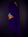 OOODIE Spiral in Fluro on Oxford Navy