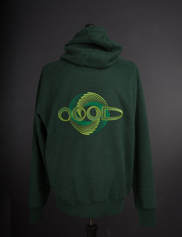OOODie Spiral in monochrome on Green