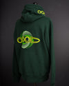 OOODIE Spiral in Fluro on Green