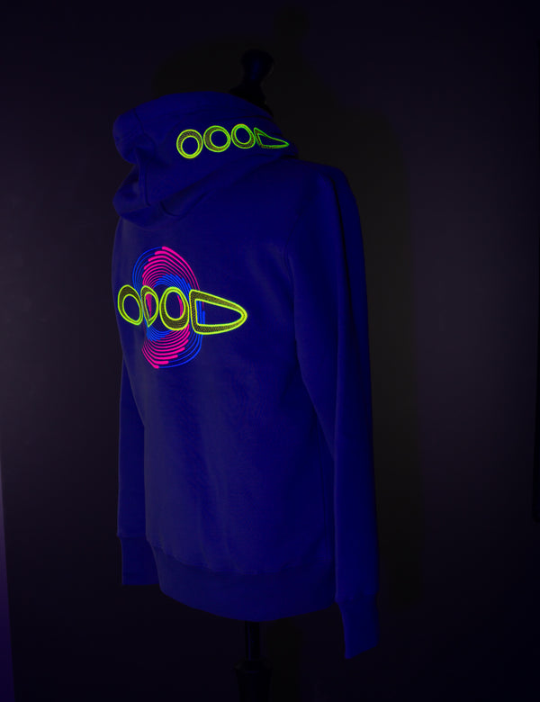 OOODIE Spiral in Fluro on Ocean Blue