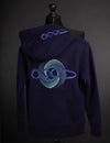 OOODie Spiral in monochrome on Oxford Blue