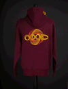 OOODIE Spiral in Fluro on Maroon