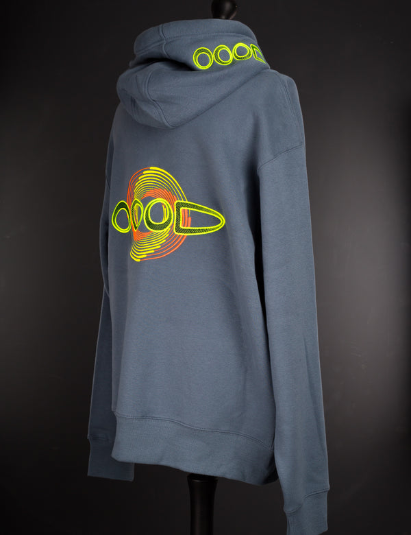 OOODie Spiral in Fluro on Stone Blue