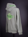 OOODIE Spiral in Fluro on Sage Green